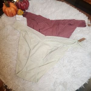 2PCS SKIMS LOGO MESH BIKINI/ NWT/ BERRY, BONE/ 4X